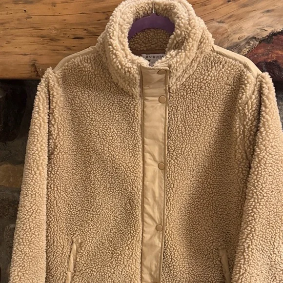Athleta Beige Sherpa Jacket - Picture 4 of 10